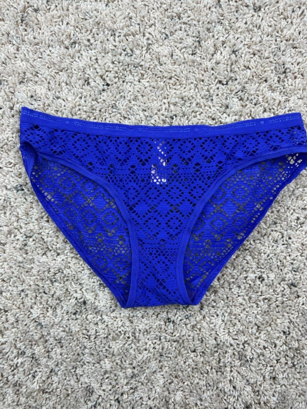 Victoria's Secret Bikini Culotte Bikini Small NWOT Purple Lace Transparent